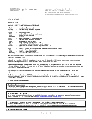 RANGE: INHERITANCE TAX/INLAND REVENUE