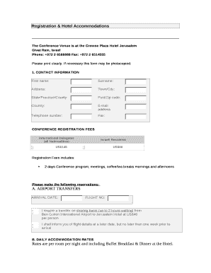 Registration & Hotel Accommodations
