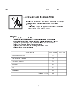 Hospitality and Tourism Unit