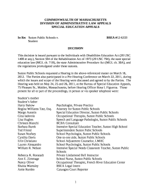 In Re:Sutton Public Schools v