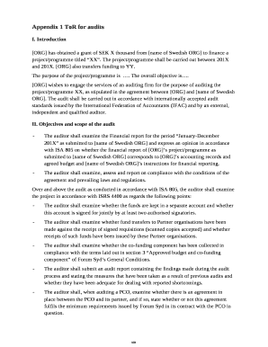 ORG has obtained a grant of SEK X thousand from name of Swedish ORG to finance a project/programme titled XX