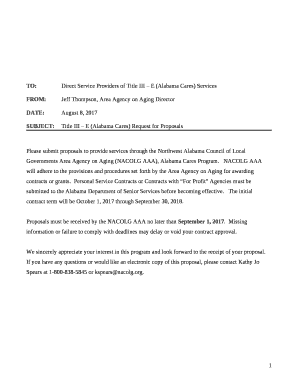 TO:Direct Service Providers of Title III E (Alabama Cares) Services