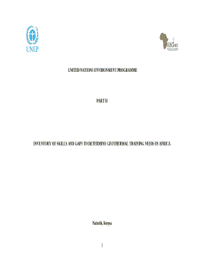 INVENTORY OF SKILLS AND GAPS TO DETERMINE GEOTHERMAL TRAINING NEEDS IN AFRICA
