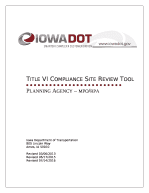 Title VI Compliance Site Review Tool