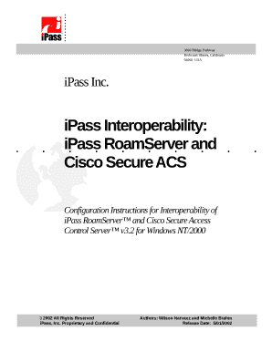 IPass Interoperability: iPass RoamServer and Cisco Secure ACS