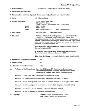 Position Sought: Commensurate to Qualification and in par with others