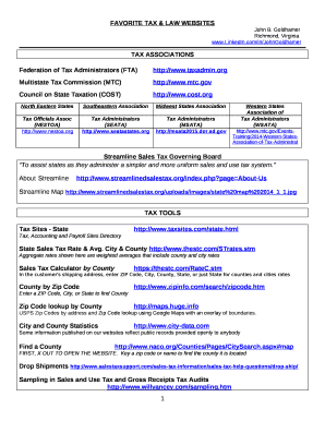 TAX ASSOCIATIONS