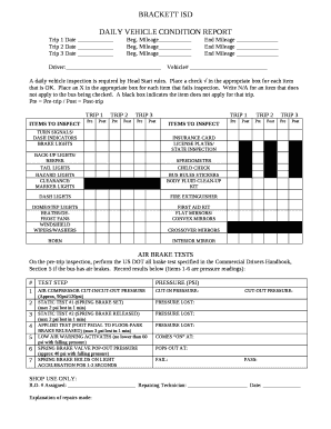 vehicle condition report template word