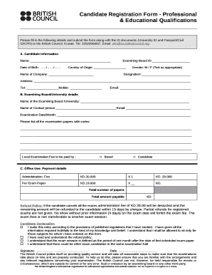 Please fill the following details