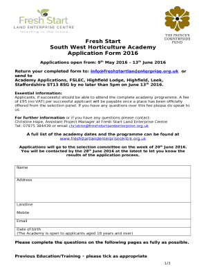 South West Horticulture Academy