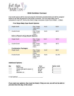Expo booth spaces will be reserved using the information provided below and will be assigned based on the date full payment of the booth is received