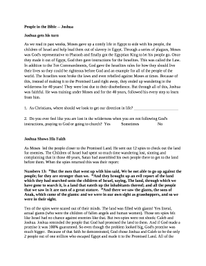 People in the Bible -- Joshua