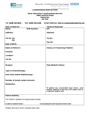 Lymphoedema Referral Form