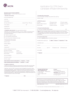 Candidate Affiliate Membership