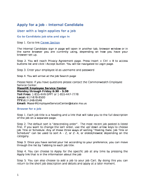 Apply for a job Internal Candidate
