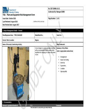Plant/Equipment Item:TYRE CHANGER