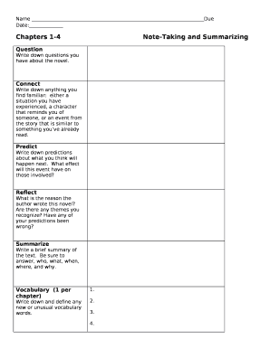 Chapters 1-4Note-Taking and Summarizing