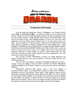 From the studio that brought you Shrek, Madagascar and Kung Fu Panda comes How to Train Your Dragon - an adventure comedy set in the mythical world of burly Vikings and wild fire-breathing dragons, based on the book by Cressida Cowell