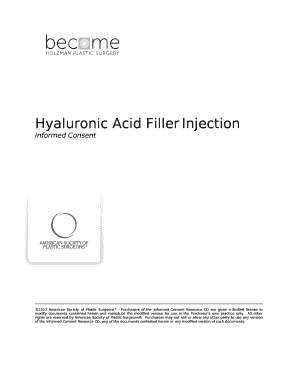 This is an informed-consent document which has been prepared to help inform you about hyaluronic acid-based (non-animal stabilized) tissue filler injection therapy, its risks, and alternative treatments