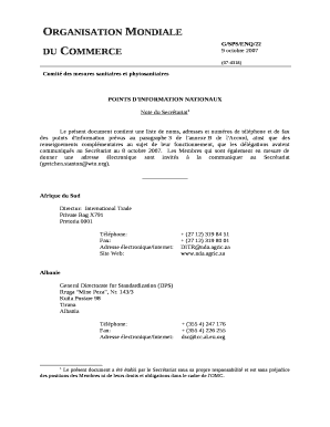 POINTS D'INFORMATION NATIONAUX