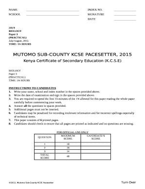 Candidates may be penalized for recording irrelevant information and for incorrect spellings especially of technical terms