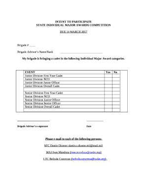 State Individual Major Awards Competition Doc Template Pdffiller