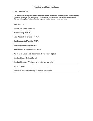 bill verification format