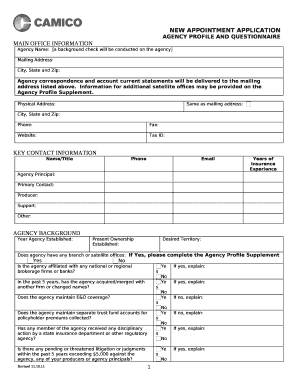NEW APPOINTMENT APPLICATION