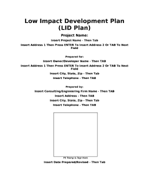 Low Impact Development Plan