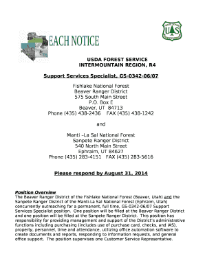 Support Services Specialist, GS-0342-06/07