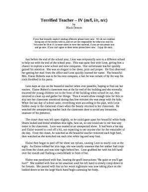 Terrified Teacher IV (m/f, i/r, n/c)