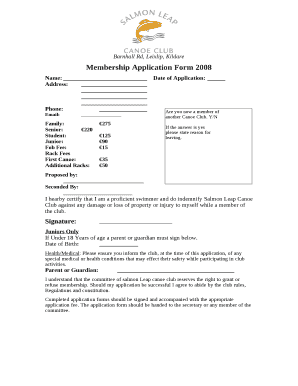 Name:Date of Application: