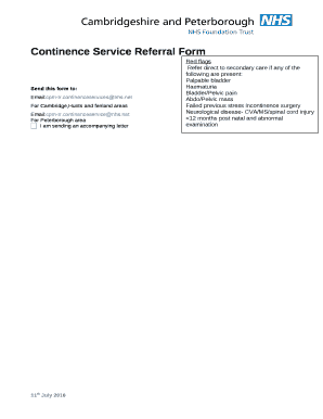 Continence Service Referral Form