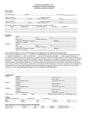 Lease Application - Shadow Valley Bixby