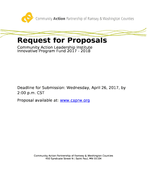 Deadline for Submission: Wednesday, April 26, 2017, by 2:00 p