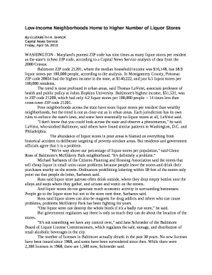 Low-Income Neighborhoods Home to Higher Number of Liquor Stores