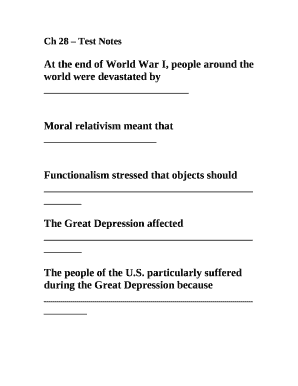 Ch 28 Test Notes