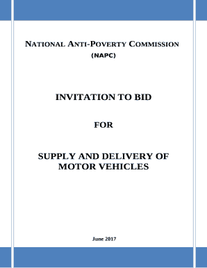 SUPPLY AND DELIVERY OF MOTOR VEHICLES