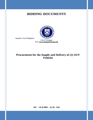Procurement for the Supply and Delivery of (2) AUV Vehicles
