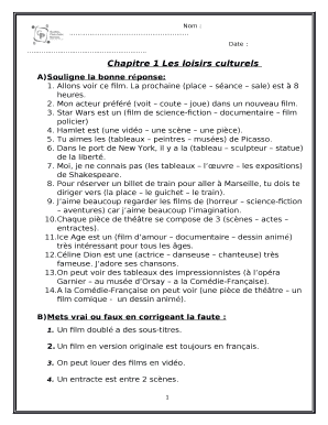 Remplissable A) Souligne la bonne rponse: