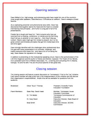 Dave Webers fun, high energy, and entertaining style have made him one of the countrys most sought after speakers