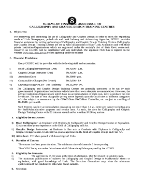 SCHEME OF FINANCIAL ASSISTANCE TO