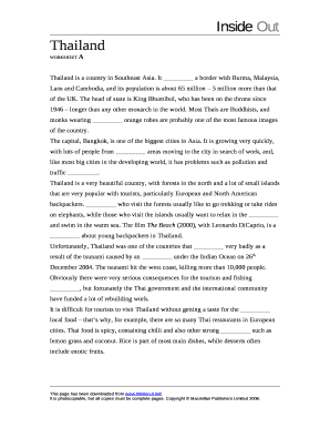 Thailandworksheet A