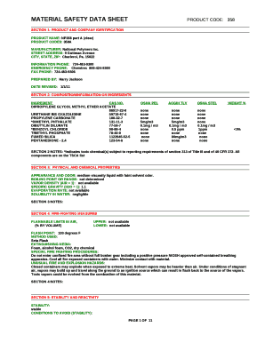 PRODUCT NAME: NP358 part A (clear)