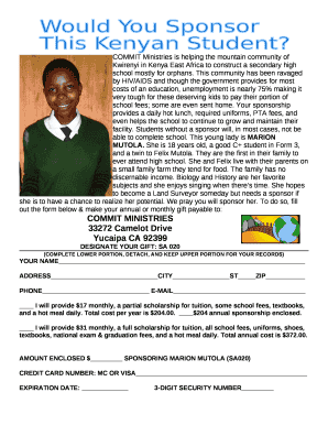 COMMIT Ministries is helping the mountain community of Kwirenyi in Kenya East Africa to construct a secondary high school mostly for orphans