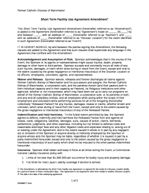 Short Term Facility Use Agreement Amendment1