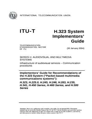 323 System (Packet-based multimedia communications systems):