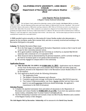 Recreation Therapy - California State University, Long Beach