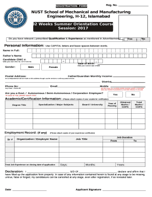 NUST School of Mechanical and Manufacturing