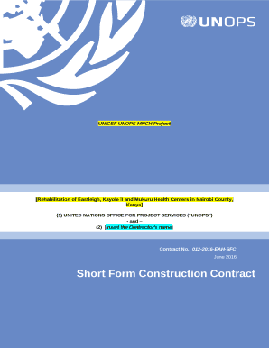 UNICEF UNOPS MNCH Project